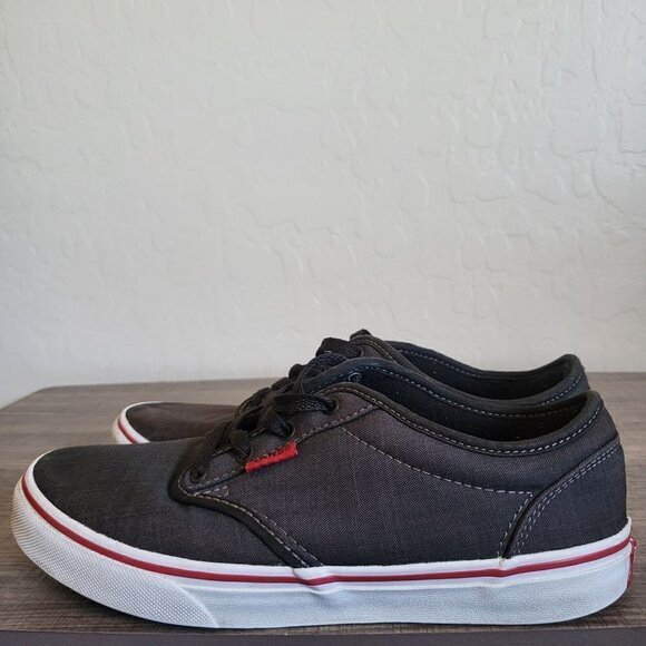 Vans Atwood Textile Classic Skate Shoe Sneaker Low Top Black Chili Size Youth 6 - Picture 3 of 10